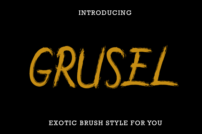 Grusel Hand Brush Font poster