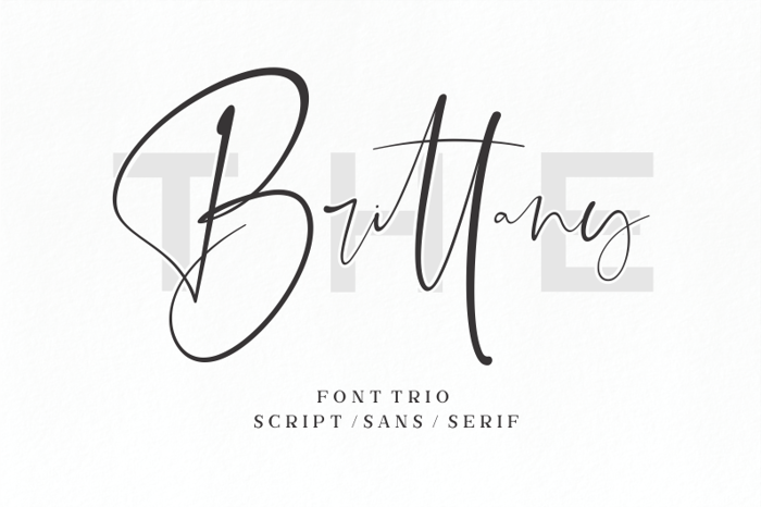 The Brittany Script Font poster
