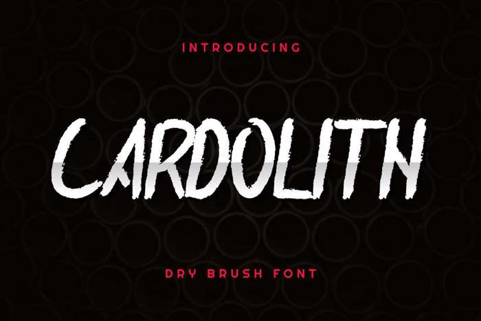 Cardolith Font poster
