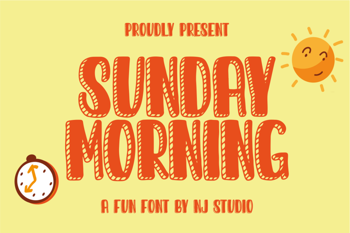 Sunday Morning Font poster