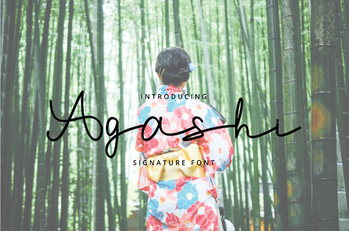 Agashi Signature Font poster