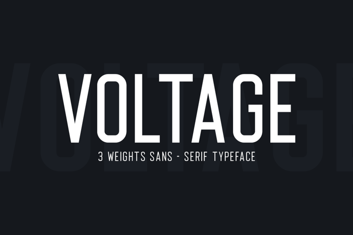 Voltage Font poster