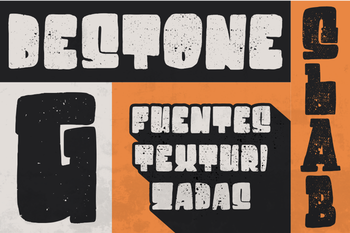 Destone Font poster