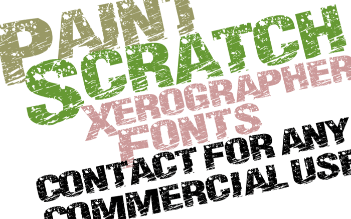 PaintScratch Font poster