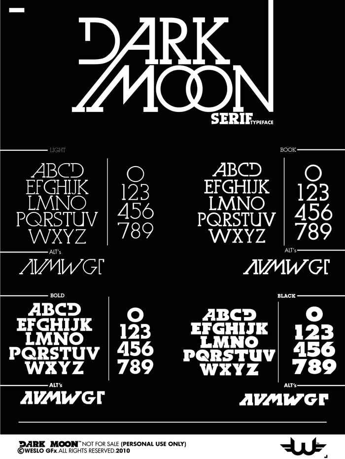 Dark Moon Serif Font