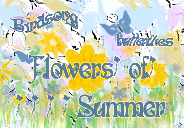 Flowers of Summer Font poster