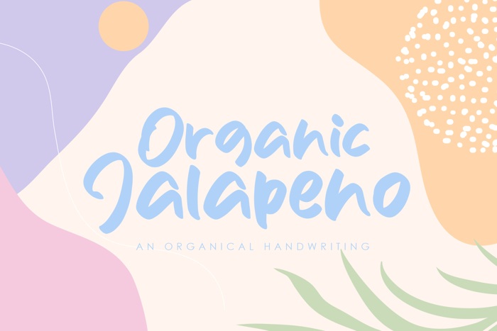 Organic Jalapeno Font poster