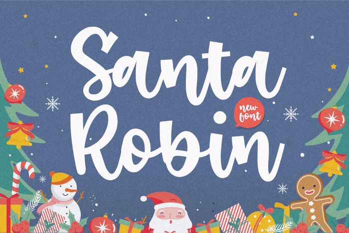 Santa Robin Font poster