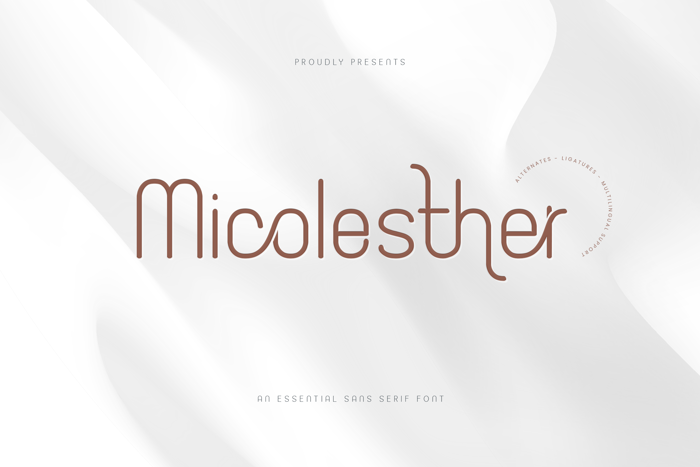 Micolesther Font poster