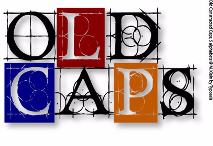 Old Constructed Caps Font poster