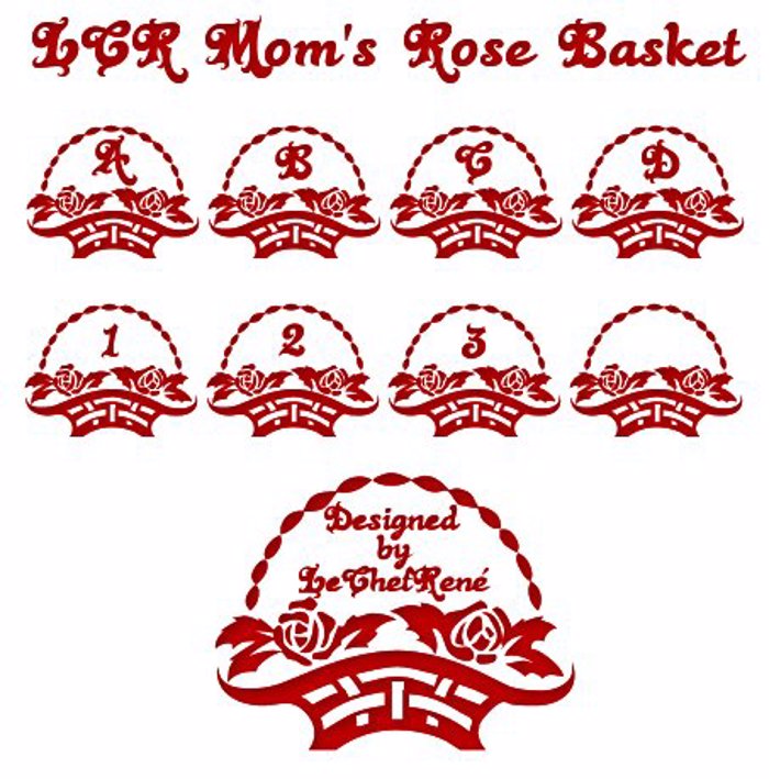 LCR Mom's Rose Basket Font poster