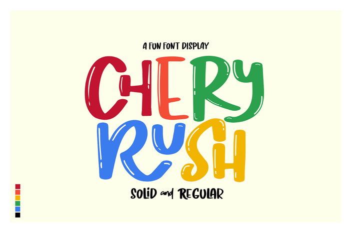 Chery Rush Demo Font poster