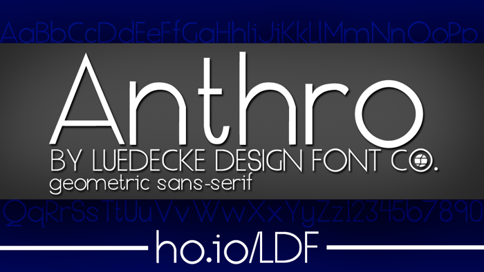 Anthro Font poster