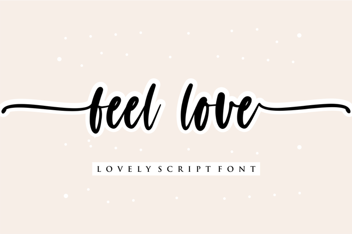 feel love Font poster