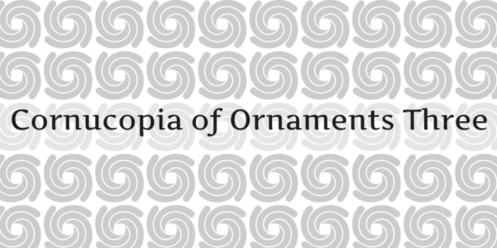 Cornucopia of Ornaments Three Font poster