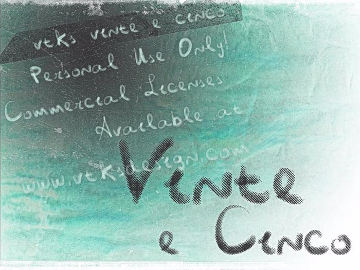 Vtks Vinte e Cinco Font poster