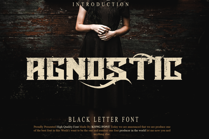 Agnostic Font poster