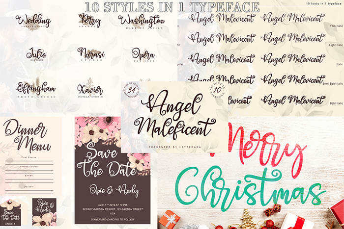 Angel Maleficent Font poster