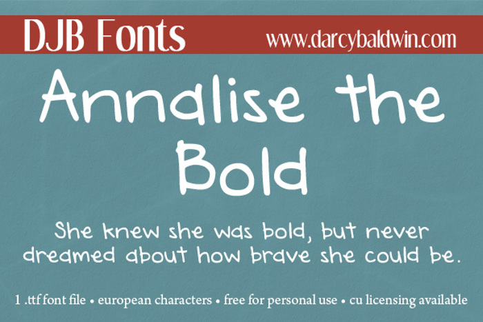 DJB Annalise Font poster