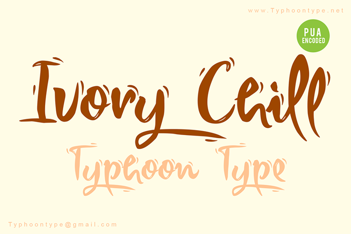 Ivory Chill Font poster
