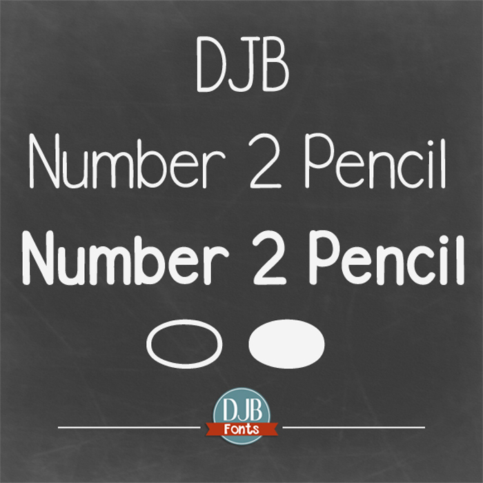DJB Number 2 Pencil Font poster