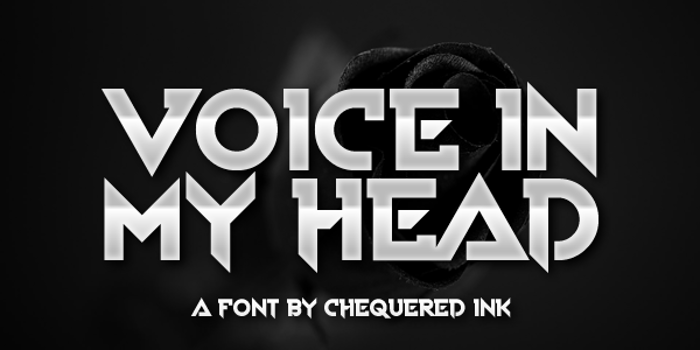 Voice In My Head Font poster