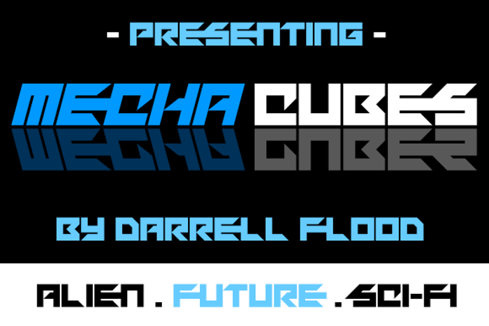Mechacubes Font poster
