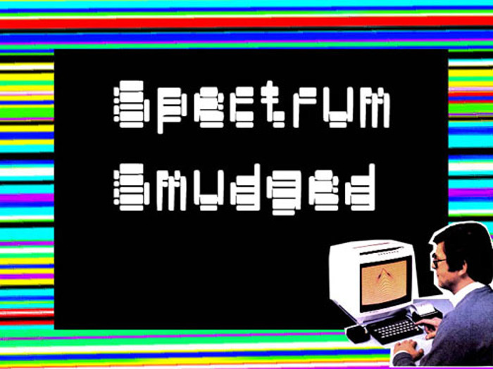 spectrum smudged Font poster