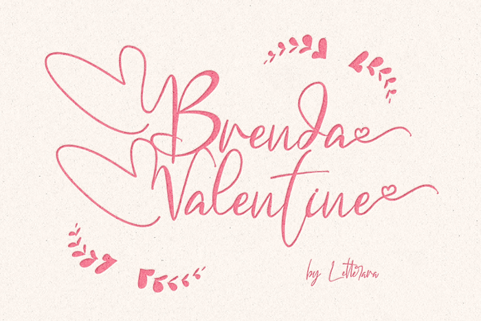 Brenda Valentine Font poster