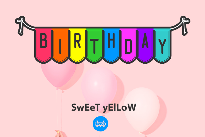SwEeT yElLoW Font poster