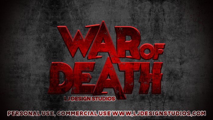 War of Death Font poster