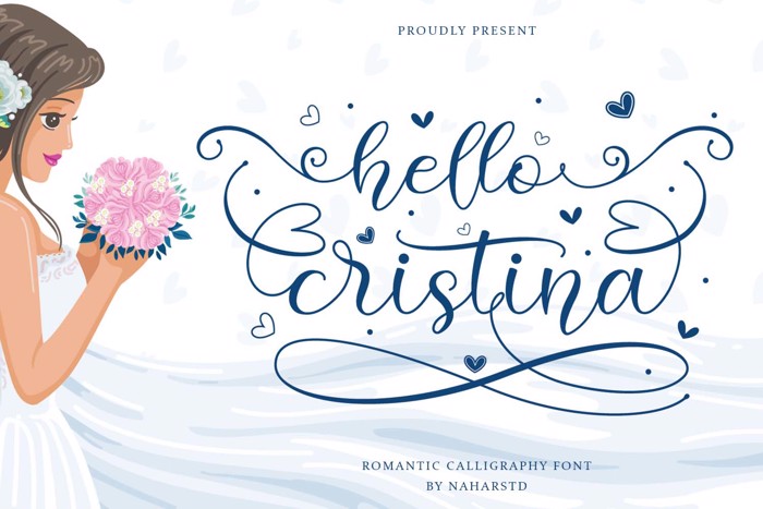 Hello Cristina Font poster