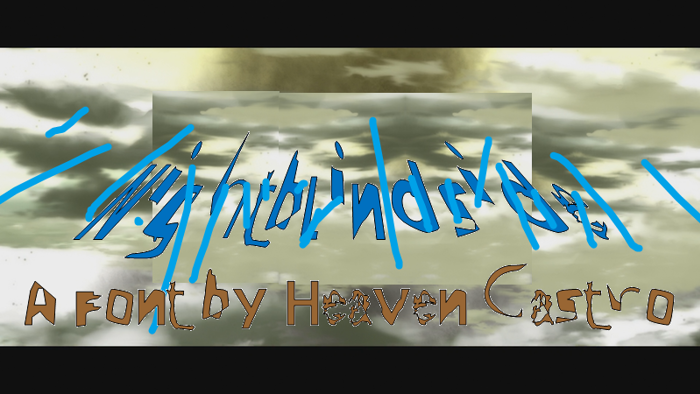 Nightblindside Font poster