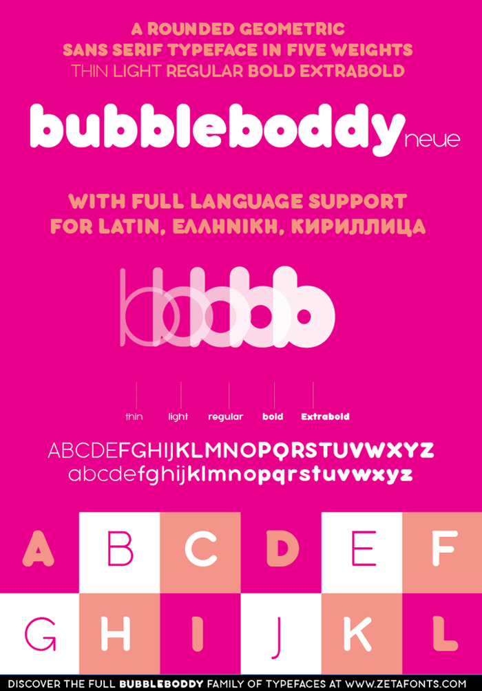 Bubbleboddy Font poster