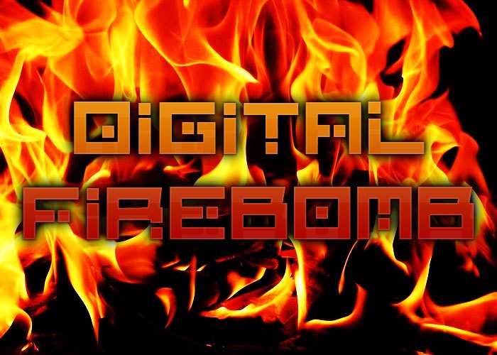 Digital Firebomb Font poster