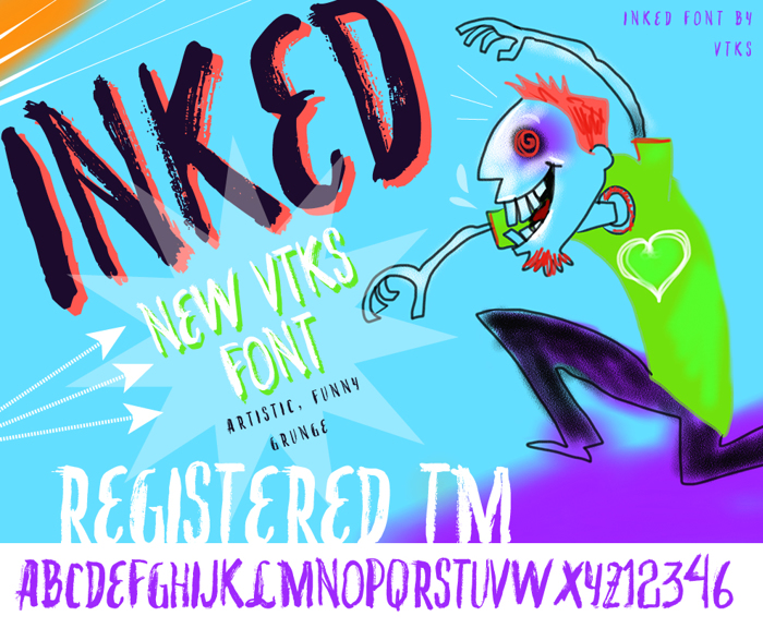 VTKS INKED Font poster
