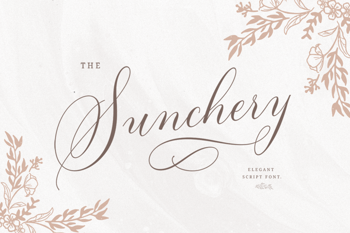Sunchery Font poster