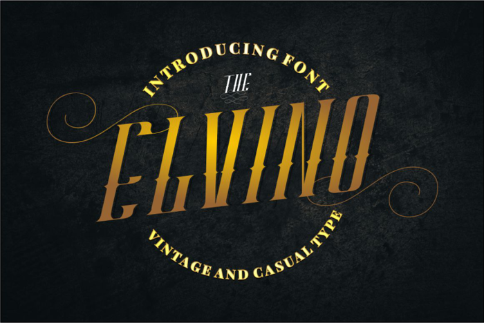 ELVINO Font poster