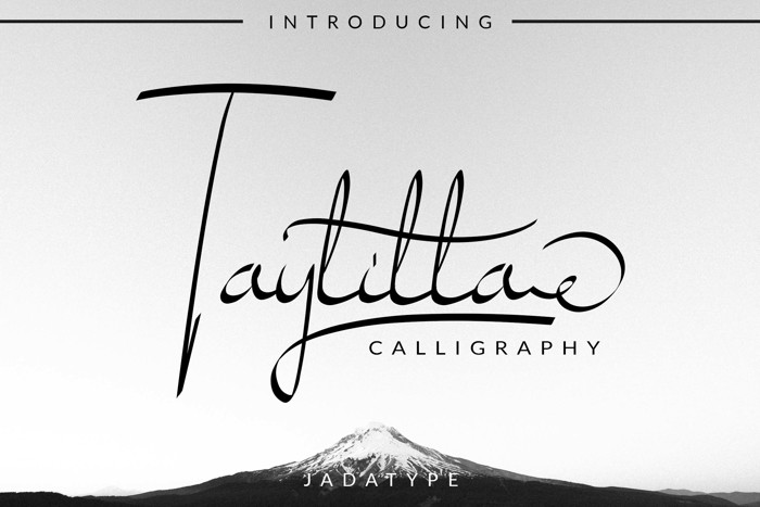 Taylilla Font poster