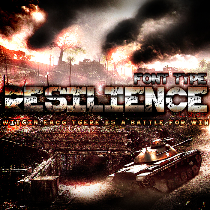 resilience Font poster