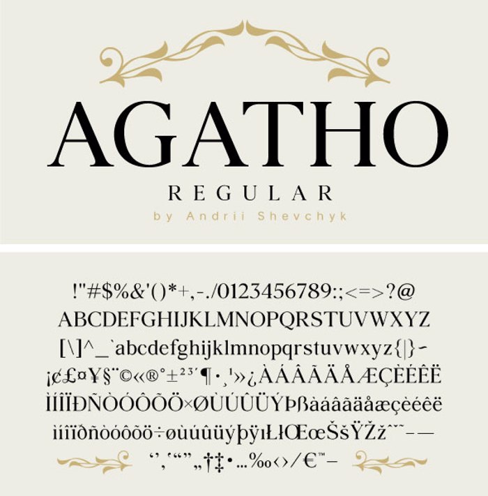 Agatho Font poster