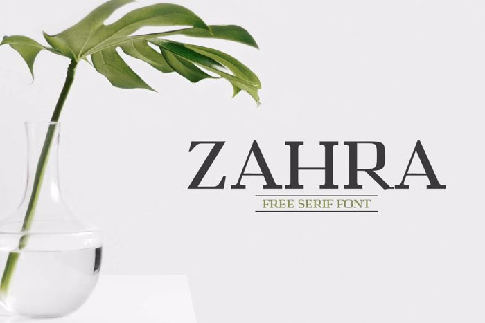 Zahra Font poster