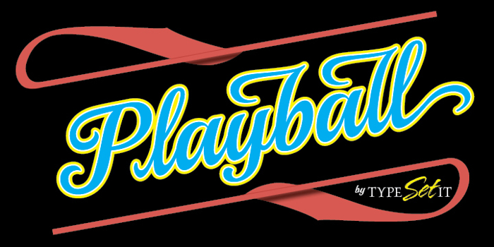 Playball Font poster