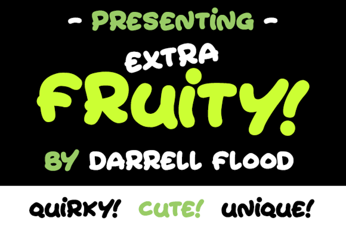 Extra Fruity Font poster