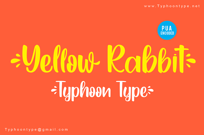 Yellow Rabbit Font poster