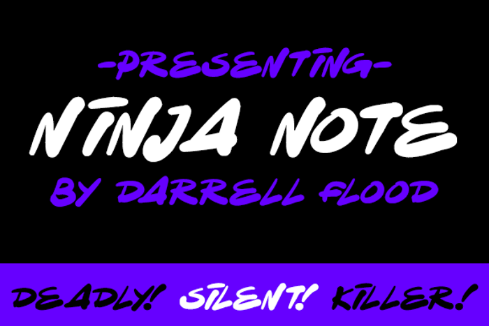 Ninja Note Font poster