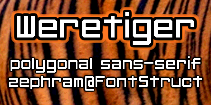 Weretiger Font poster