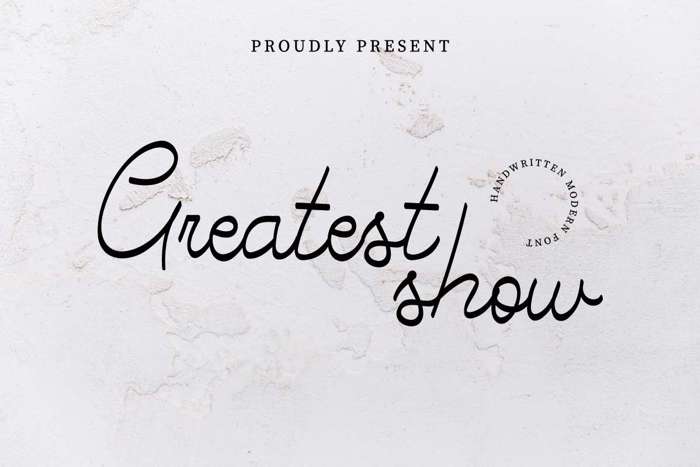 Greatest Show Font poster