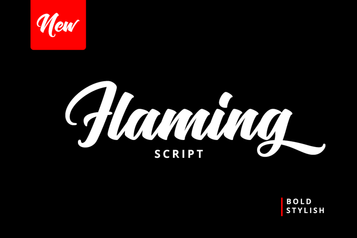 Flaming Font poster