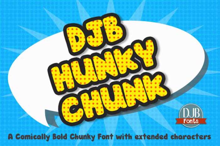 DJB HUNKY CHUNK Font poster